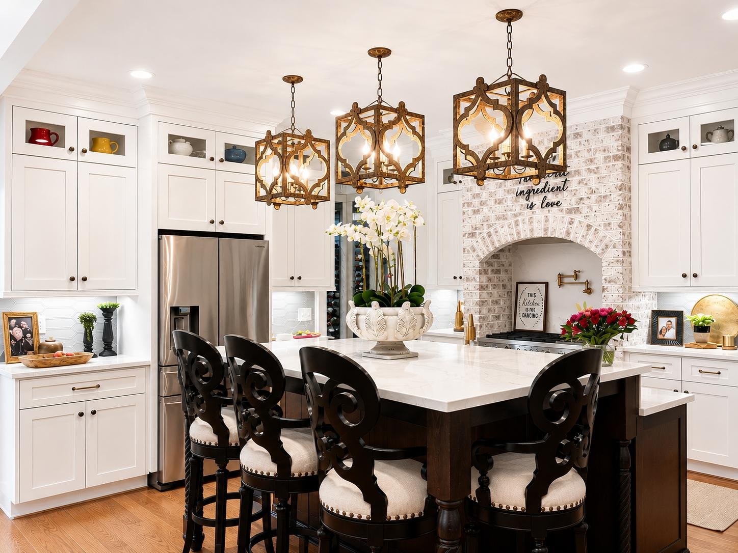Beautiful luxury kitchen organized by QOS.living